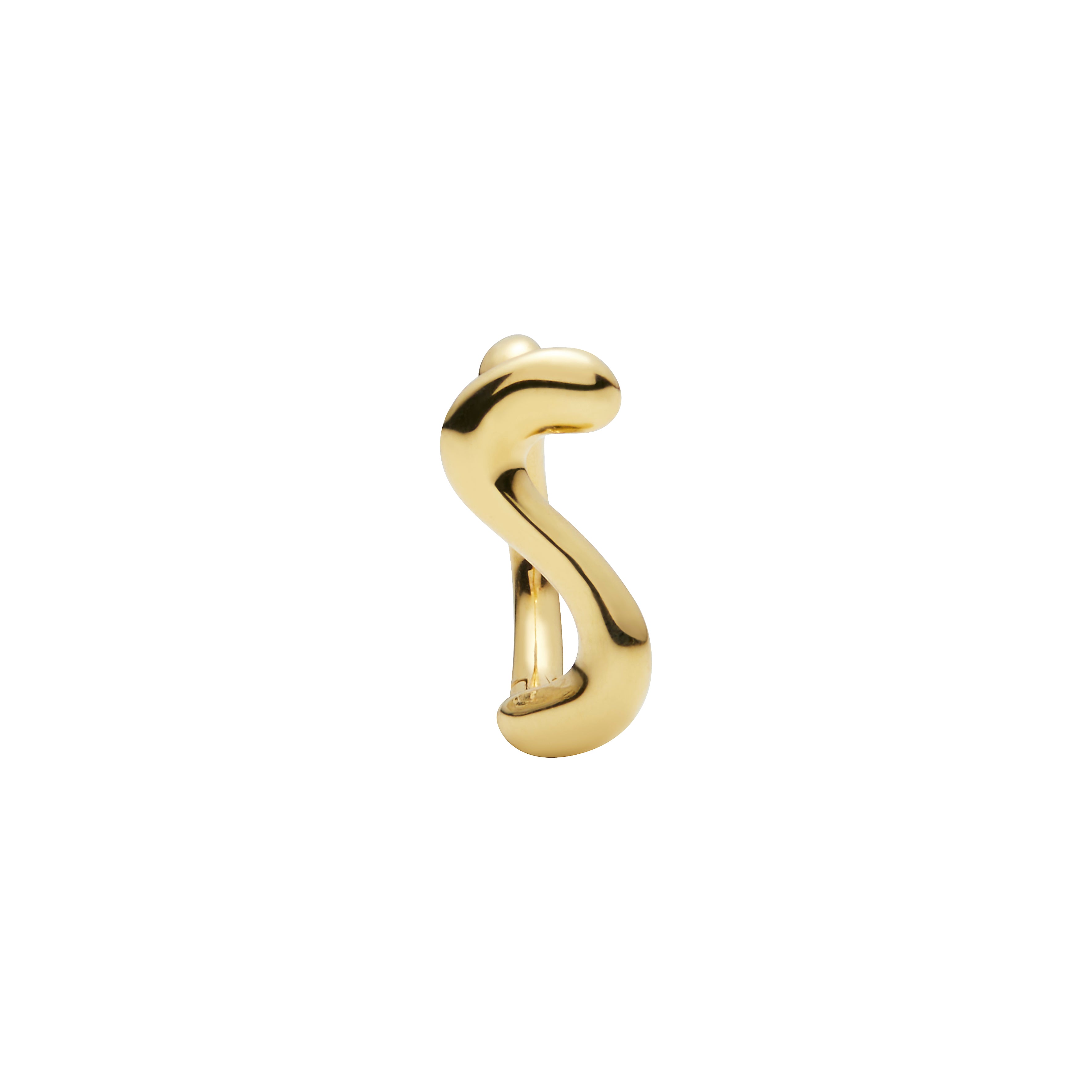 Lotus 9 Huggie ørering - forgyldt